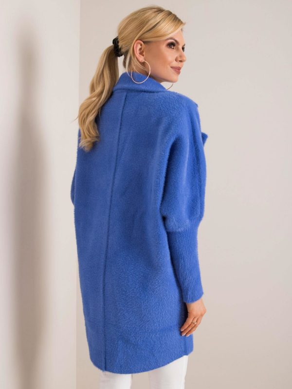 Blue alpaca coat Nora