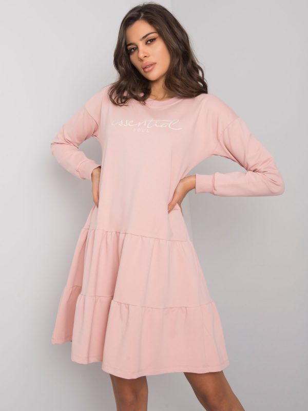 Maryville Dirty Pink Ruffle Dress