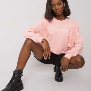 Pale pink sweatshirt with Yanett inscription