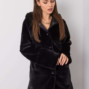 Black fur coat Emilia RUE PARIS