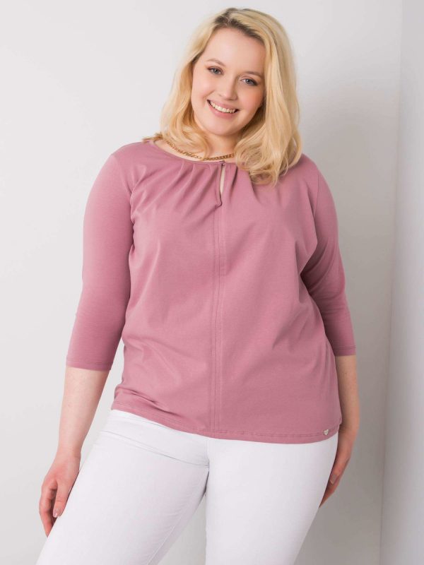 Jodie Dirty Pink Plus Size Cotton Blouse