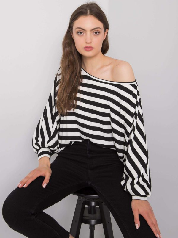 Black and white blouse Esther RUE PARIS