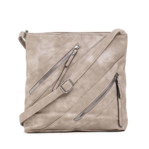 Grey eco leather handbag