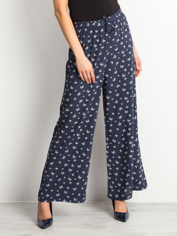 Navy blue pants Butterflies