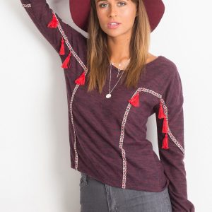 RUE PARIS Burgundy blouse Faire