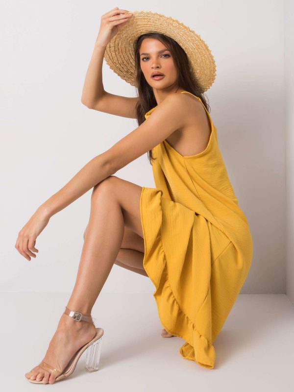 Simone Yellow Strap Dress