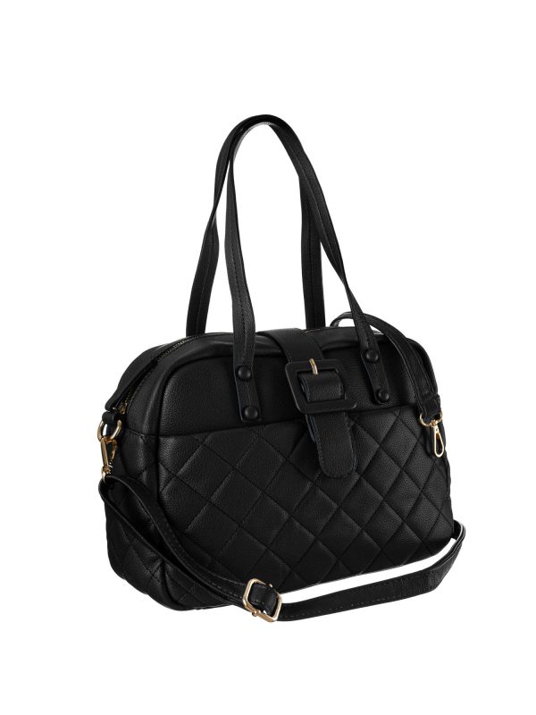 Black eco leather handbag