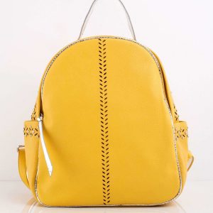 Yellow Eco Leather Backpack