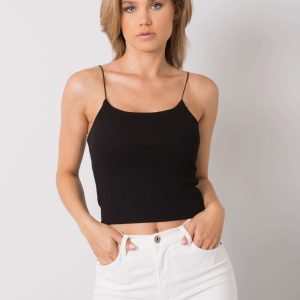 Skye black strappy top