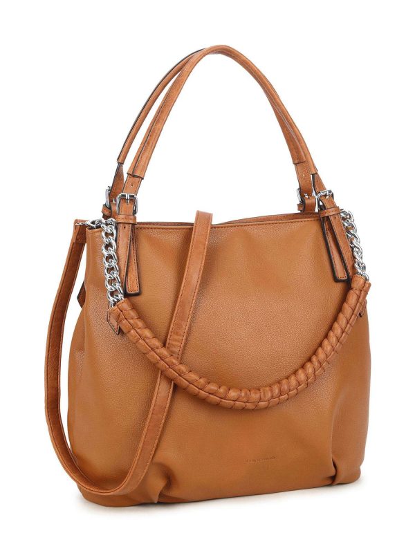 Brown bag with decorative handle LUIGISANTO