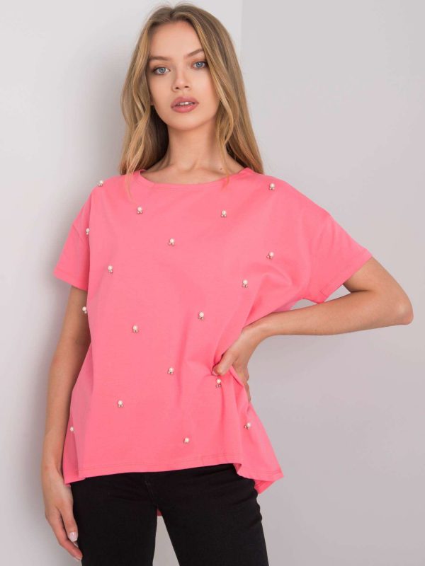 Dark pink blouse with Etty applique