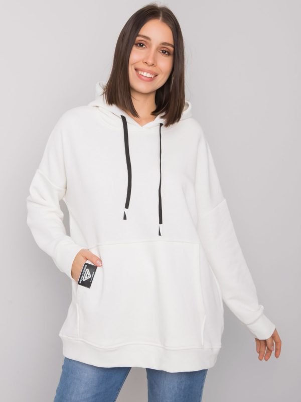 Ecru kangaroo sweatshirt plus size Josefina