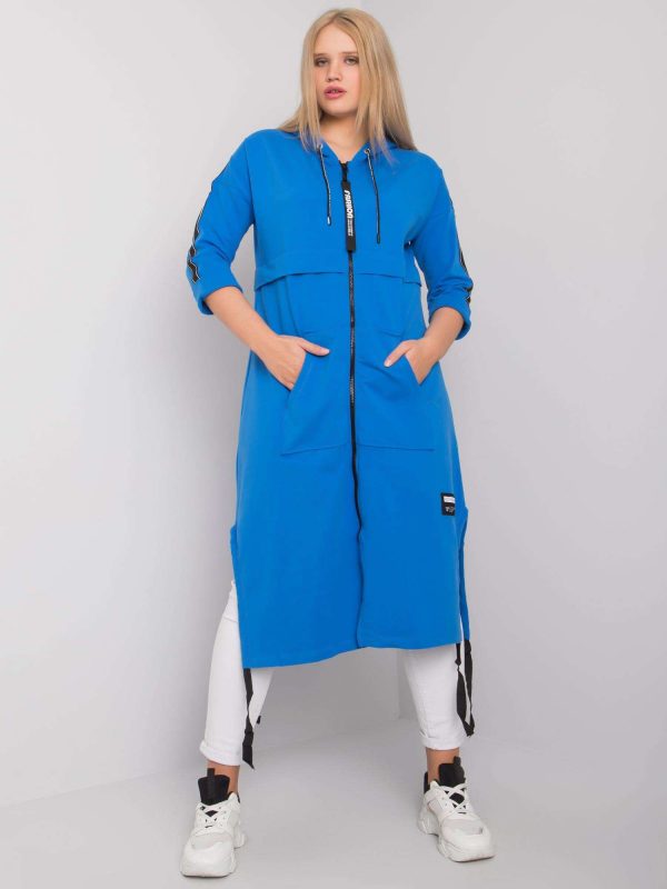 Blue long sweatshirt plus size Aydin