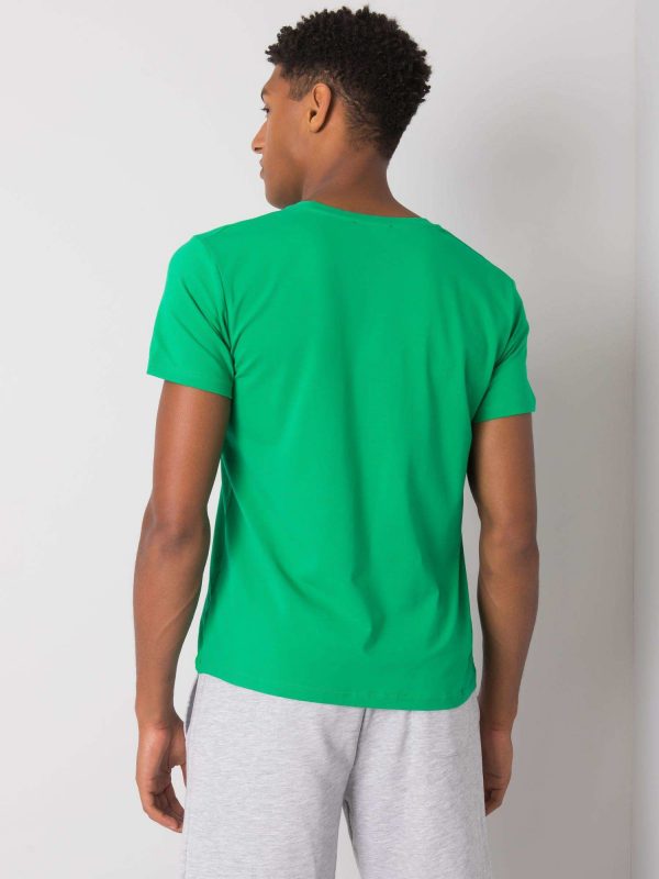 Dark Green Men's T-Shirt with Asher Print