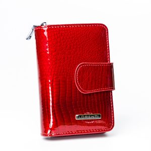 Red leather wallet with clasp