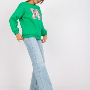 Green Cotton Sweatshirt Elise