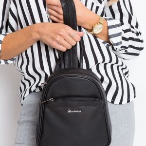 Black Genuine Leather Backpack