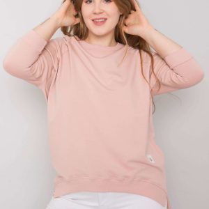 Ninetta Dirty Pink Plus Size Cotton Sweatshirt