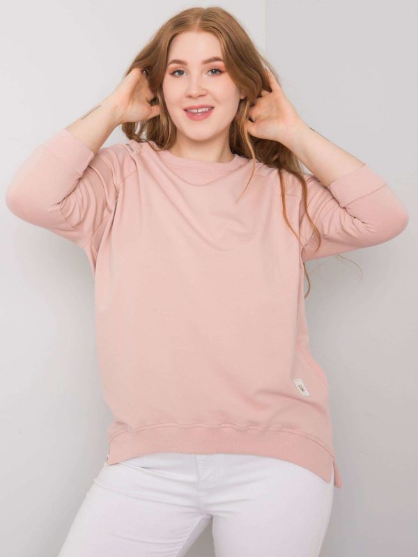 Ninetta Dirty Pink Plus Size Cotton Sweatshirt