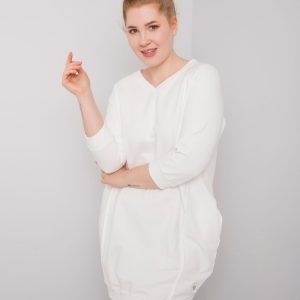 Ecru Cotton Plus Size Karissa Dress