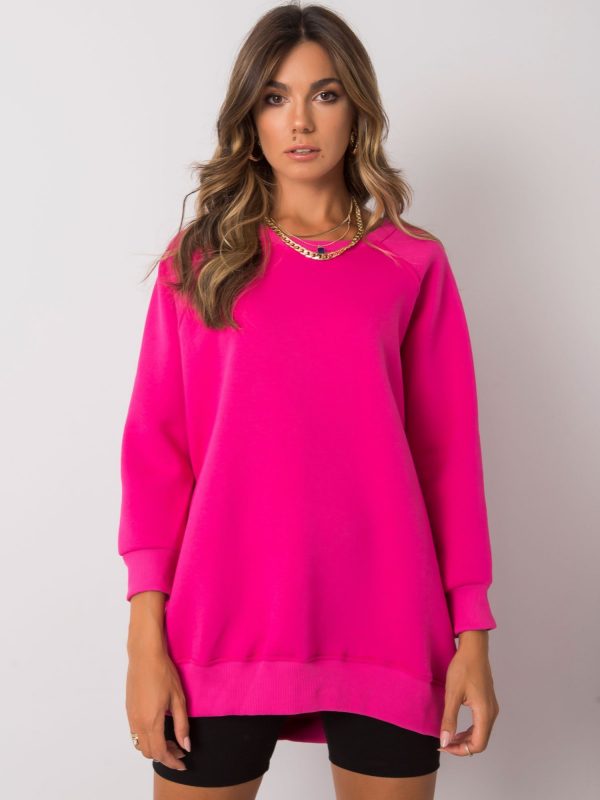 Fuchsia cotton sweatshirt Lana