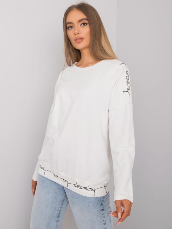 Ecru Othilie Long Sleeve Cotton Blouse