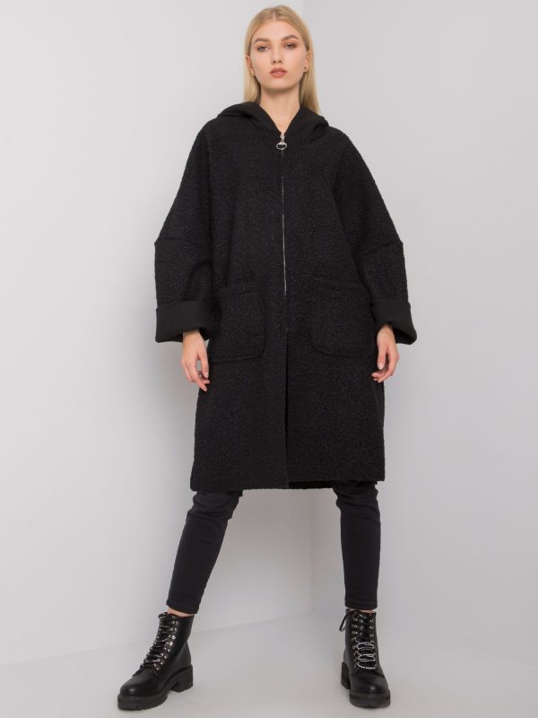 Serah OCH BELLA Black Hooded Coat