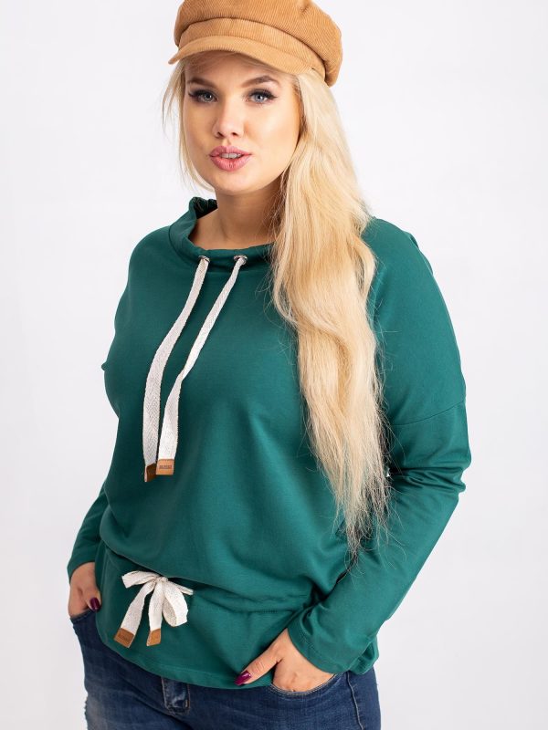 Khloe's dark green plus size blouse