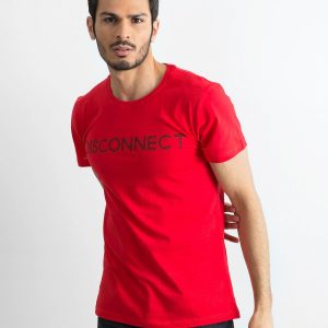 Men's T-shirt made of cotton red