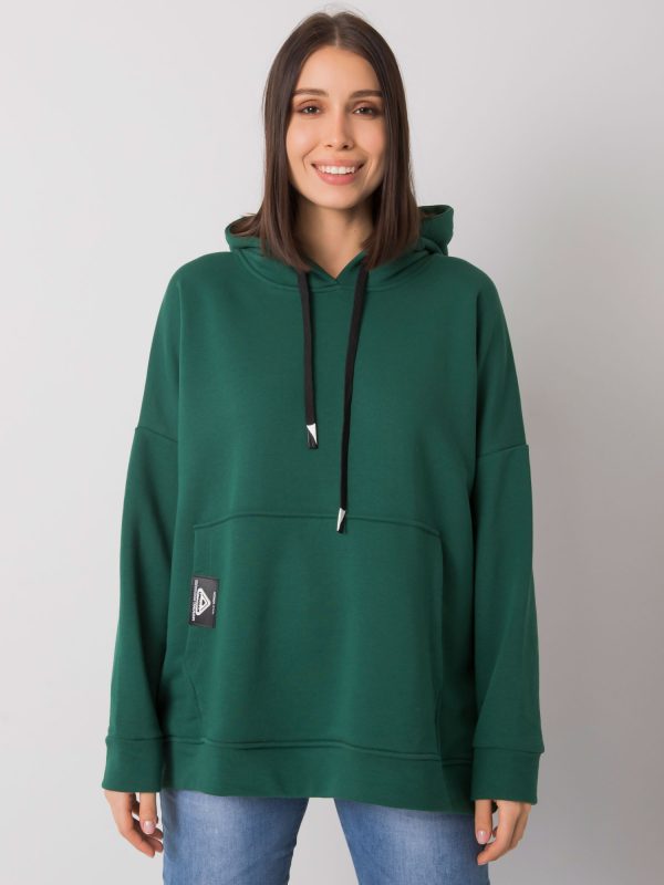 Dark green kangaroo plus size sweatshirt Josefina