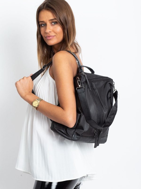 Black Soft Backpack Bag