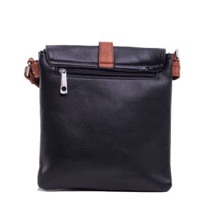 Black Eco Leather Shoulder Bag