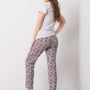 Grey Two-Piece Cotton Pyjamas