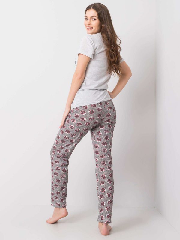 Grey Two-Piece Cotton Pyjamas