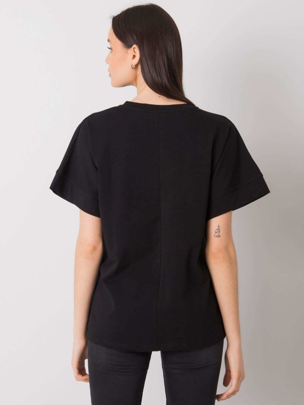 Black T-shirt with print Caddie RUE PARIS