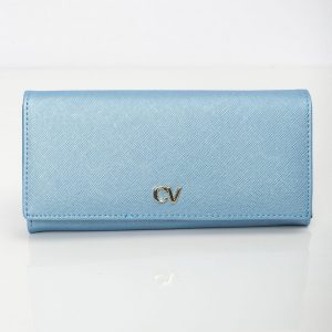 Blue rectangular women's wallet