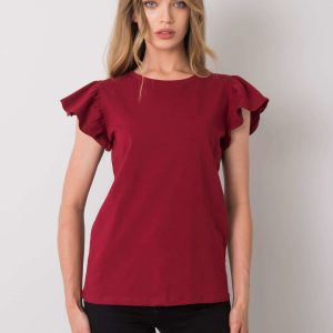 Burgundy blouse Shaniece