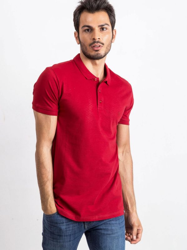 Burgundy Men's Polo Shirt Numerous