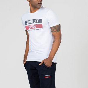 TOMMY LIFE White Men's T-Shirt