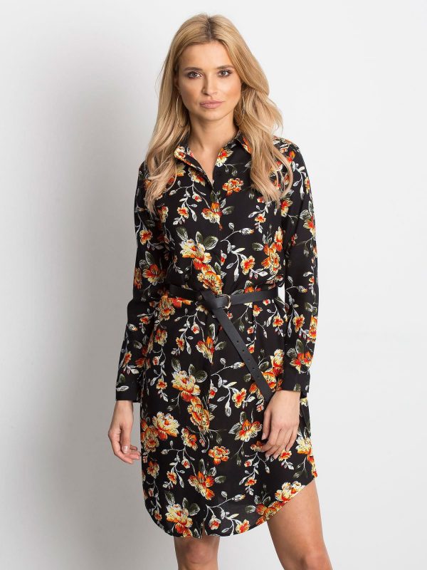 Black and orange floral schmizjerka