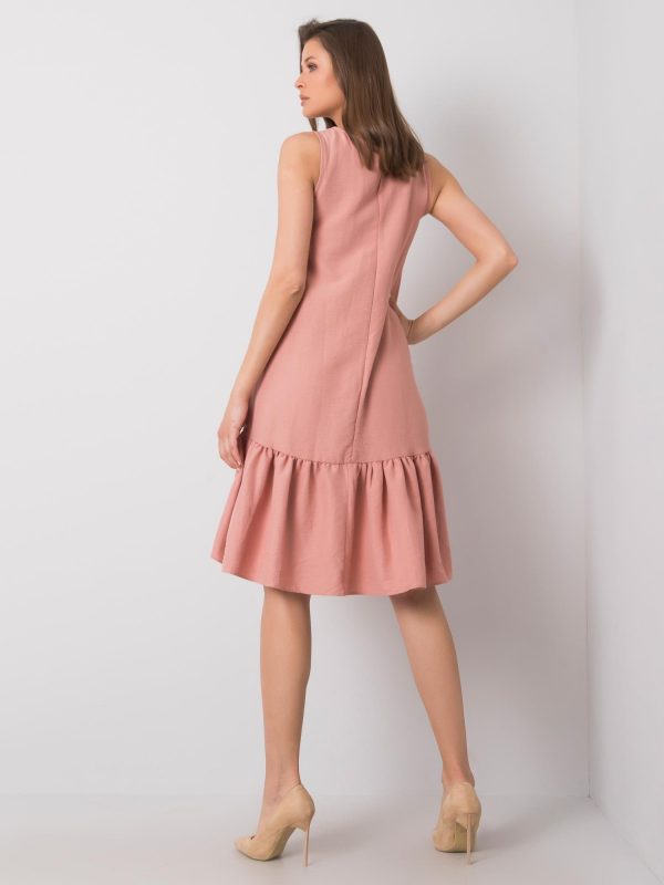 Jossie RUE PARIS Dirty Pink Ruffle Dress