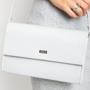 Light gray clutch bag