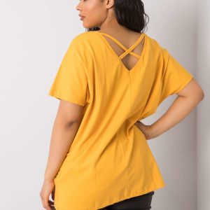 Yellow blouse plus size Lenora