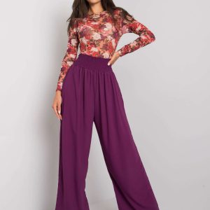 Purple wide pants in Lareen RUE PARIS