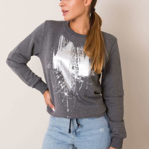 Dark grey sweatshirt Nicolle FOR FITNESS