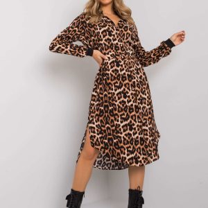 Brown and black Shantel leopper dress