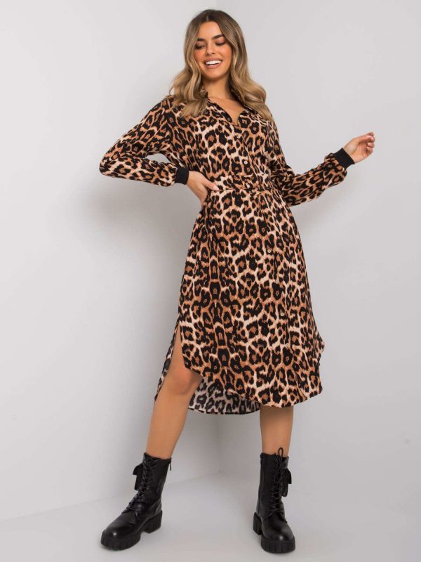 Brown and black Shantel leopper dress