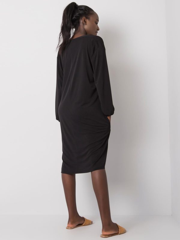 Black V Neck Dress Yetta