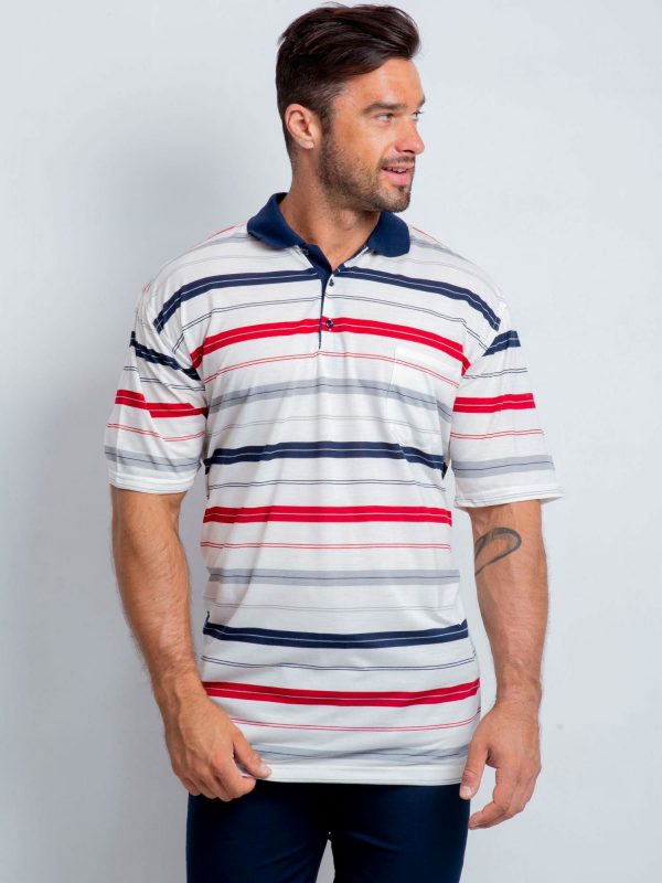 Ecru Polo Shirt Men's Plus Size Eclipse