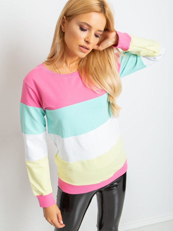 Pink and white Quattro sweatshirt